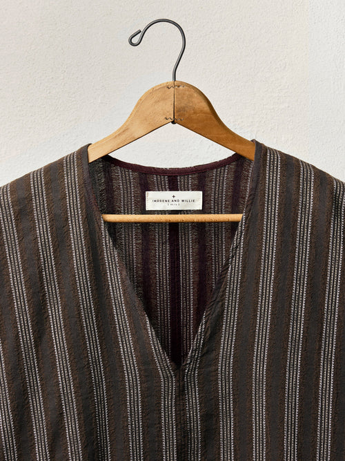 brown stripe caftan