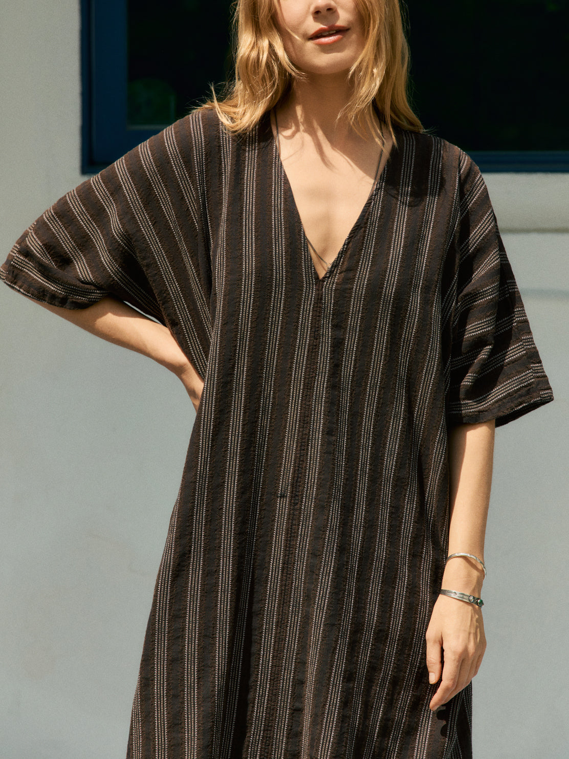 brown stripe caftan
