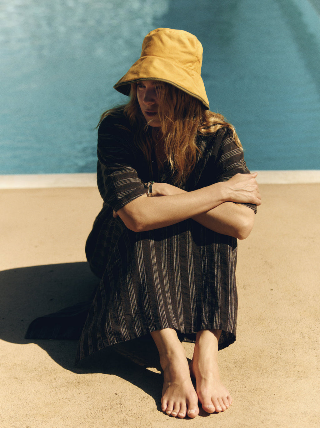 brown stripe caftan