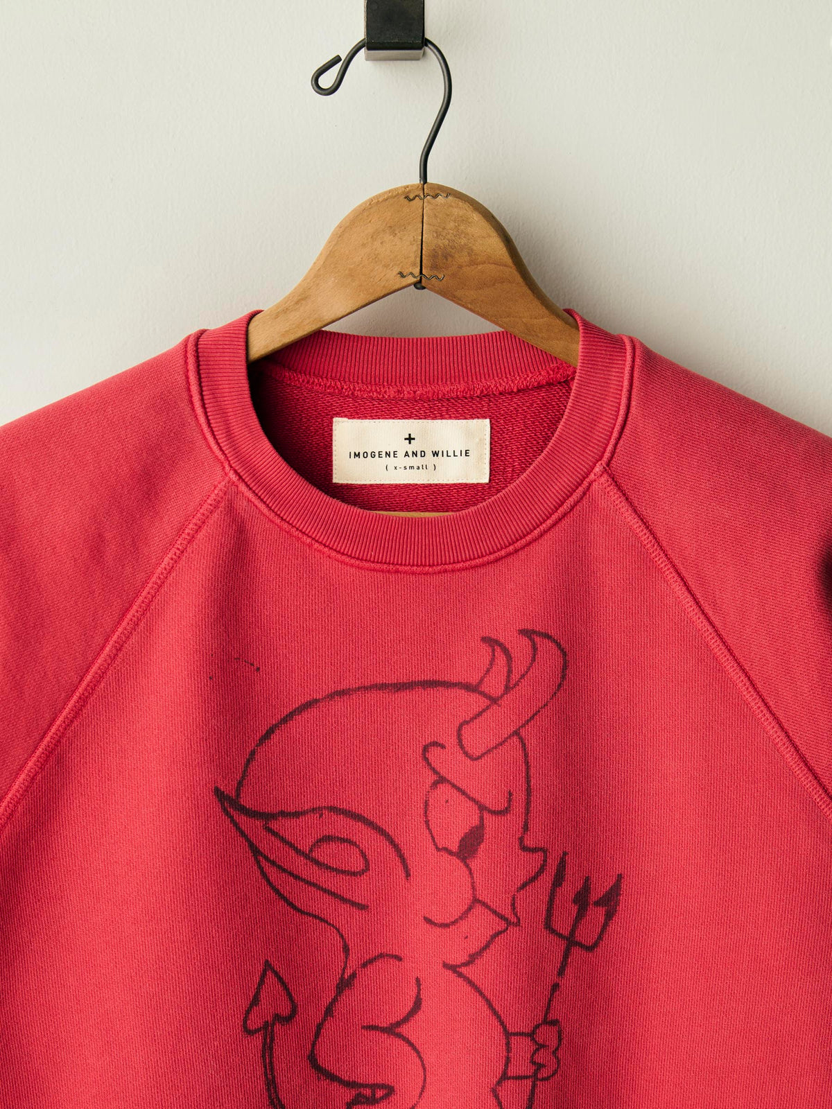 s/s "lil' devil" raglan sweatshirt