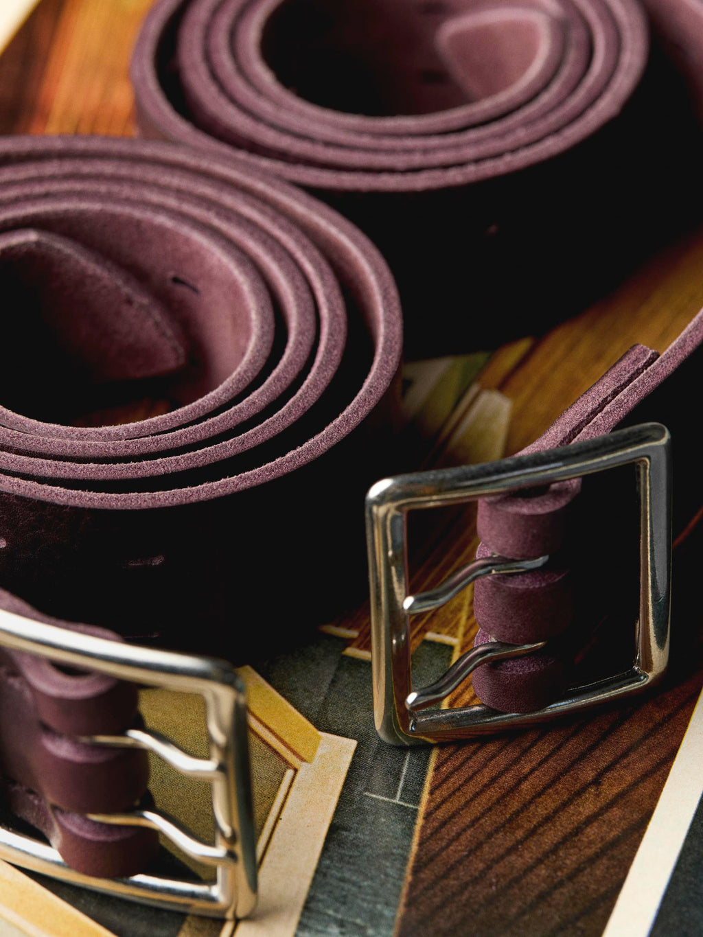 i+w x Emil Erwin two prong burgundy belt