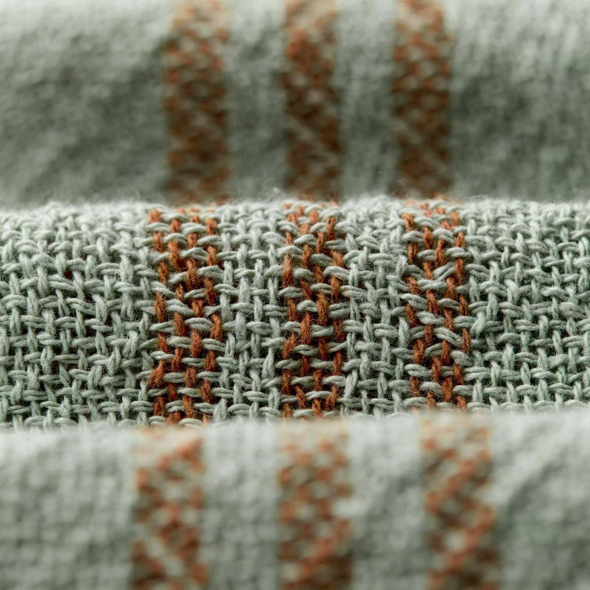 i+w x family heirloom weavers cotton throw in sage stripe