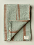i+w x family heirloom weavers cotton throw in sage stripe