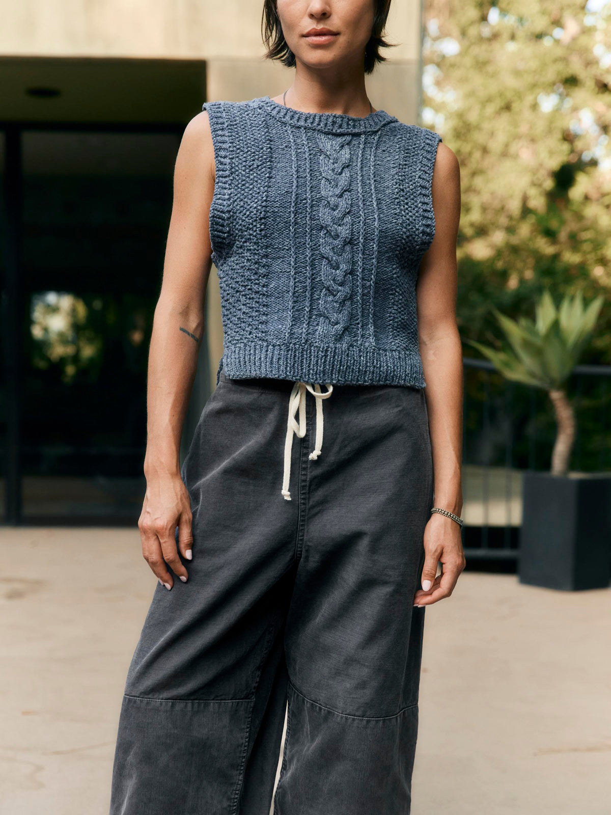 flight pant in faded black