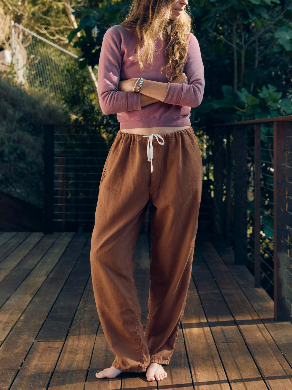 lounge pant in field brown