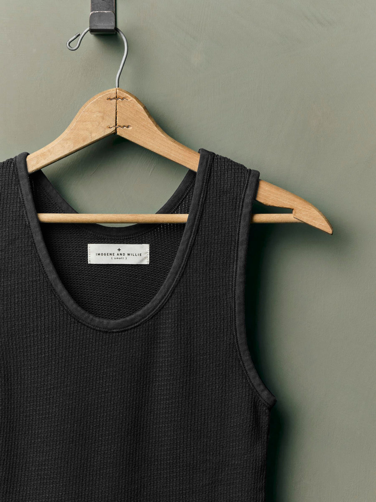 the vintage tank in open knit black