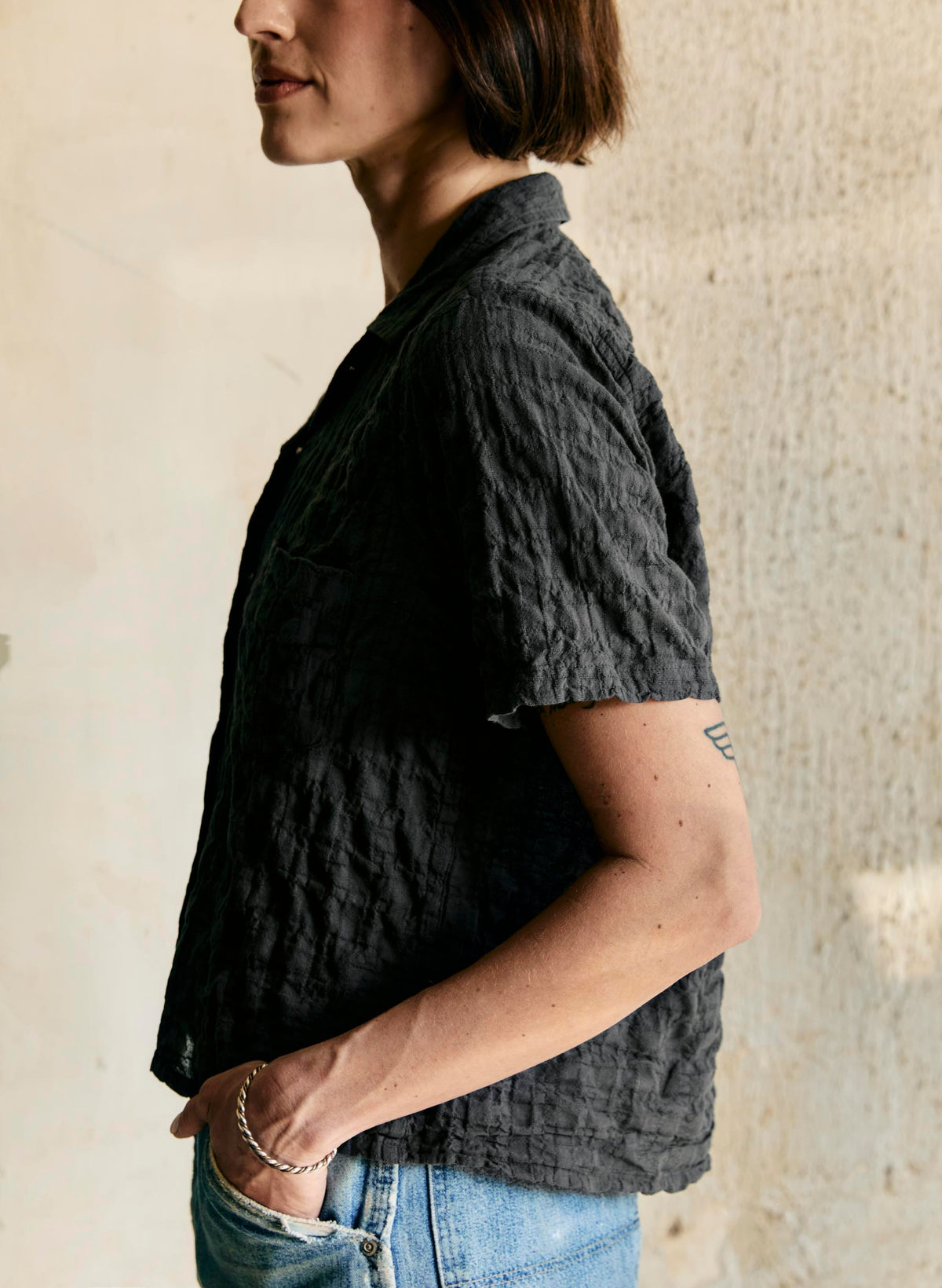 i+w x richter goods dobby woven pearl snap