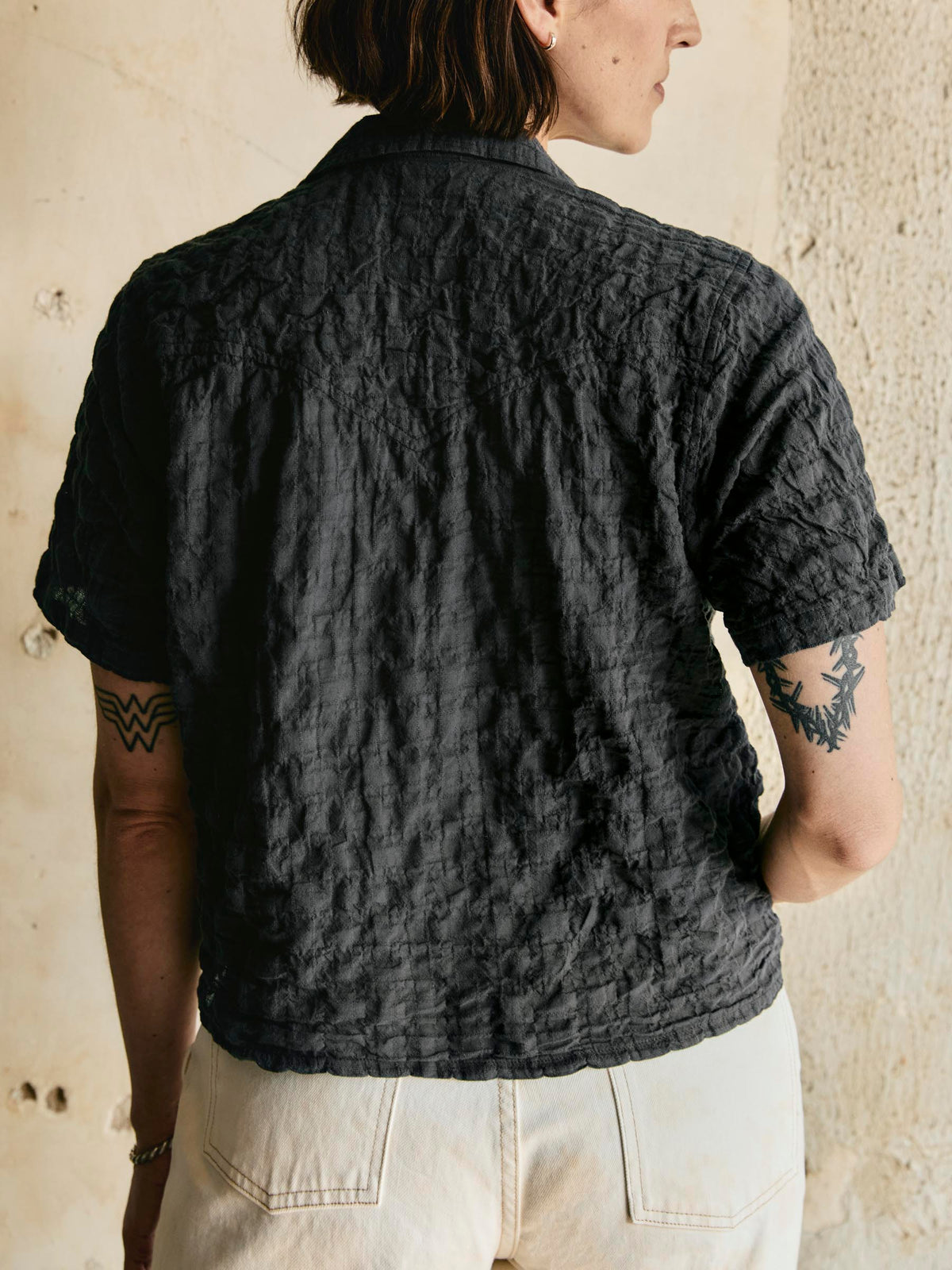 i+w x richter goods dobby woven pearl snap