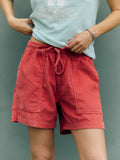 the lounge short in sunfaded red cord